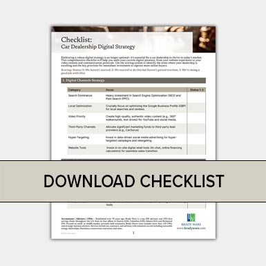 Car Dealership Digital Strategy Checklist